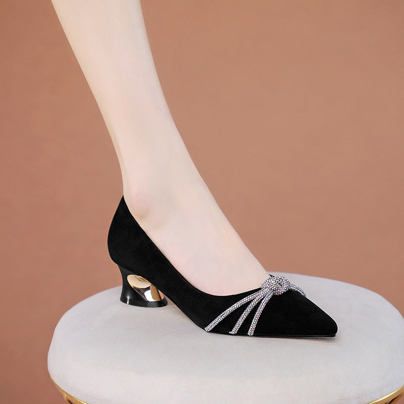 Mid-heel Suede Shoes - Arabella's Couture