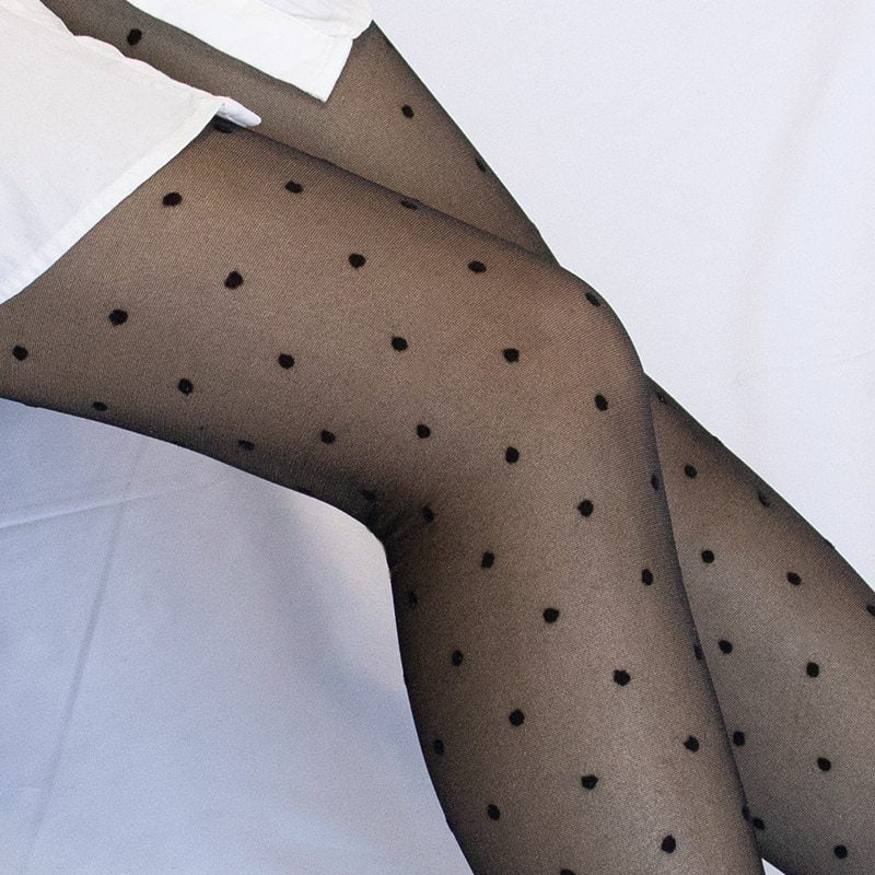 Polka Dot Print Pantyhose Tights