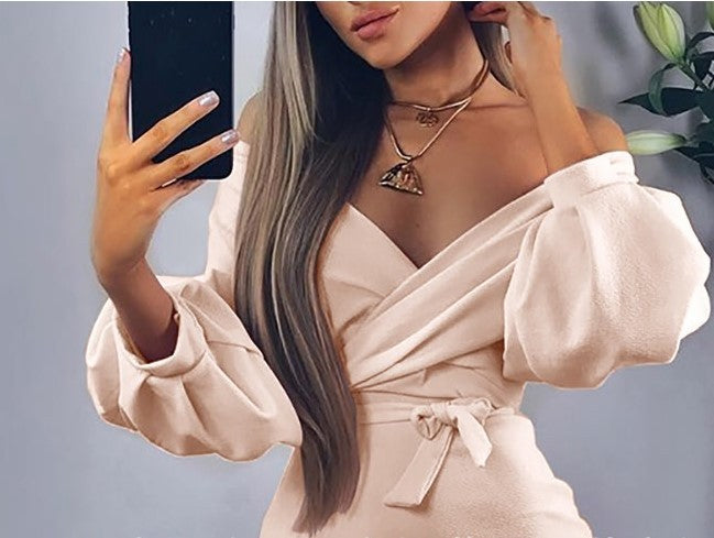 Vestido con hombros descubiertos