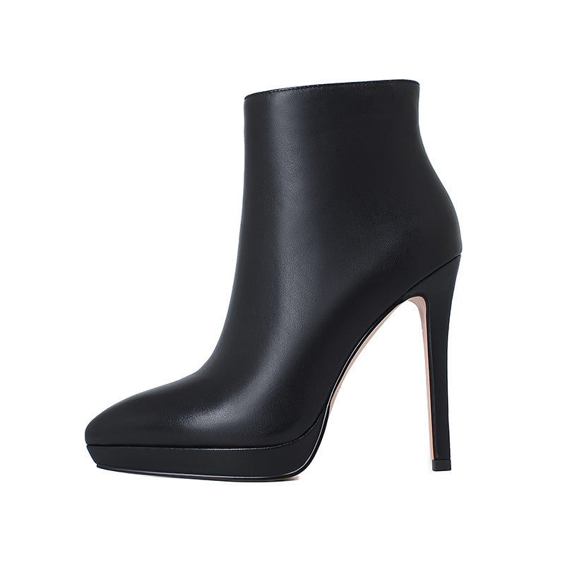 Wasserdichte Stiefeletten mit spitzer Zehenpartie und Stilettoabsatz