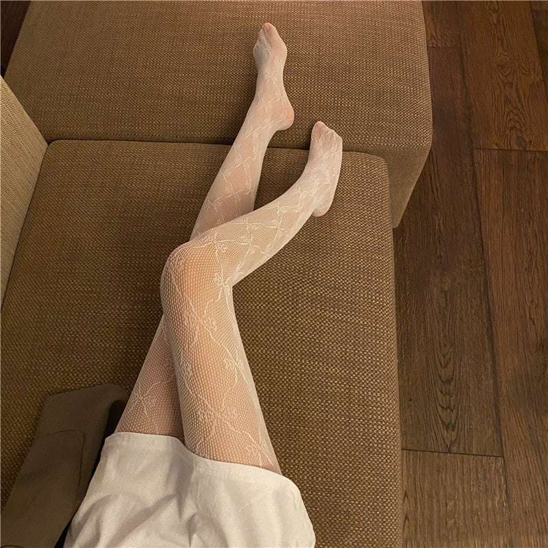 Hollow Jacquard Lace Pantyhose Tights