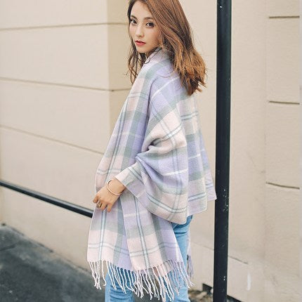 Cashmere-like Thermal Plaid Scarf