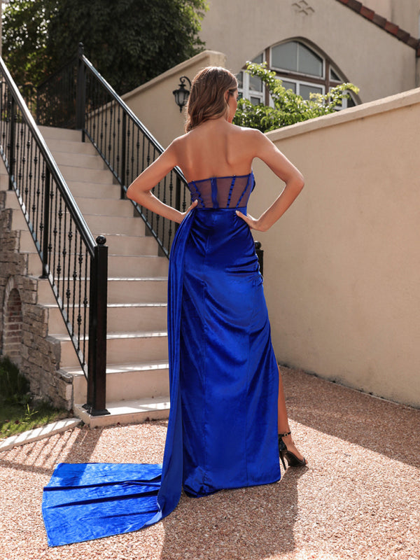 Velvet Tube Top Hollow Dress - Arabella's Couture