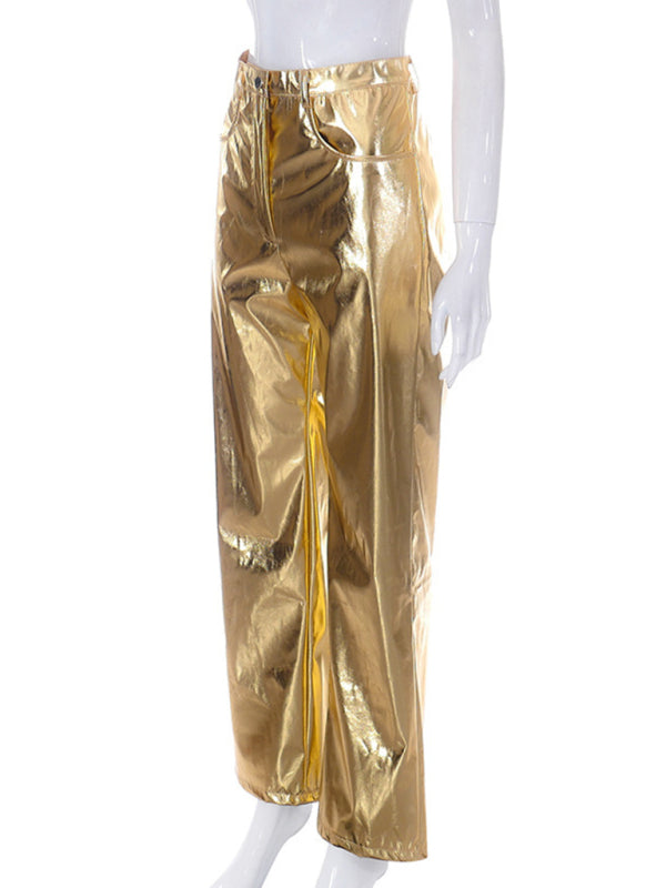 High Waist PU Leather Trousers - Arabella's Couture