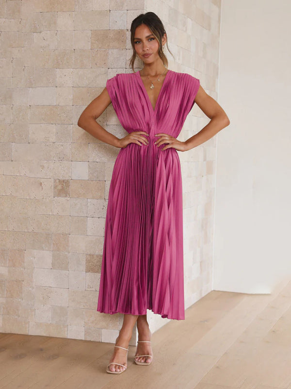 Vestido plisado sin mangas