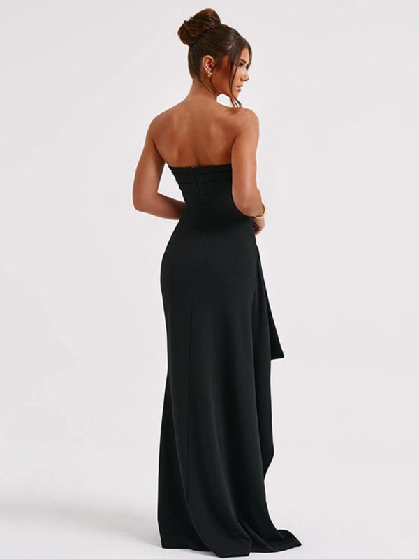Tube Top with Side Slit Dress - Arabella's Couture