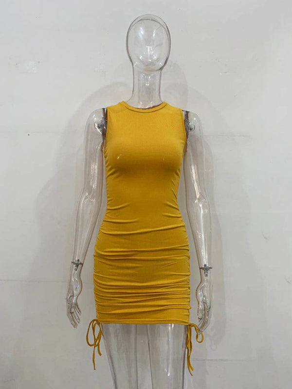 Ruched Vest Dress - Arabella's Couture