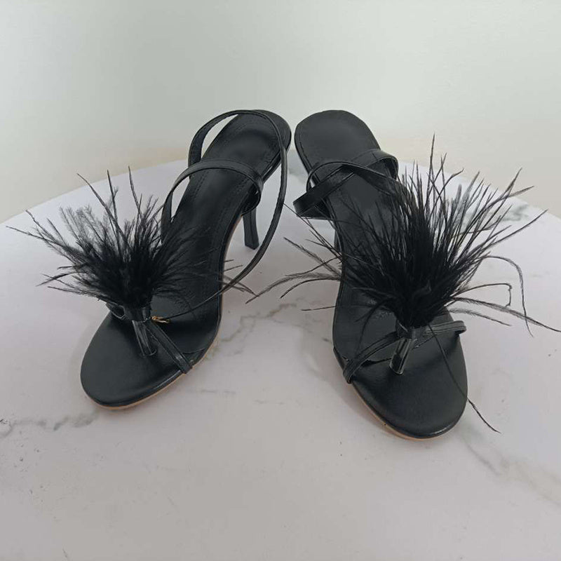 Feather High Heel Shoes