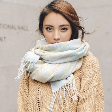 Cashmere-like Thermal Plaid Scarf