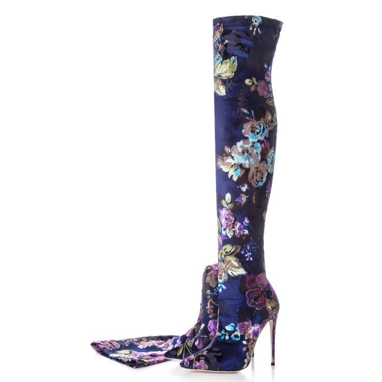 Floral Print Boots