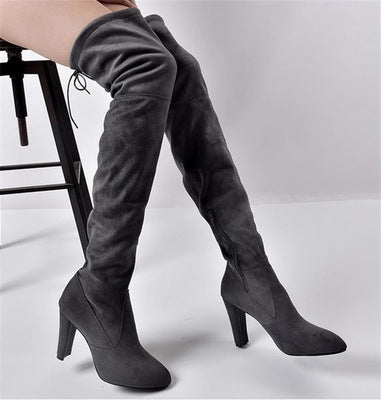 Suede Over The Knees Boots