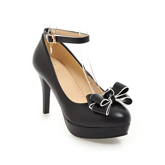 Front Bow High Heeled Shoes