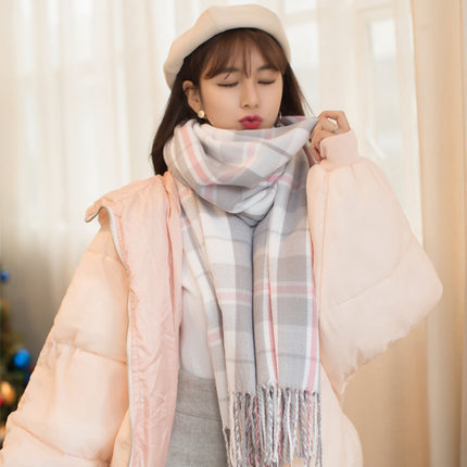 Cashmere-like Thermal Plaid Scarf
