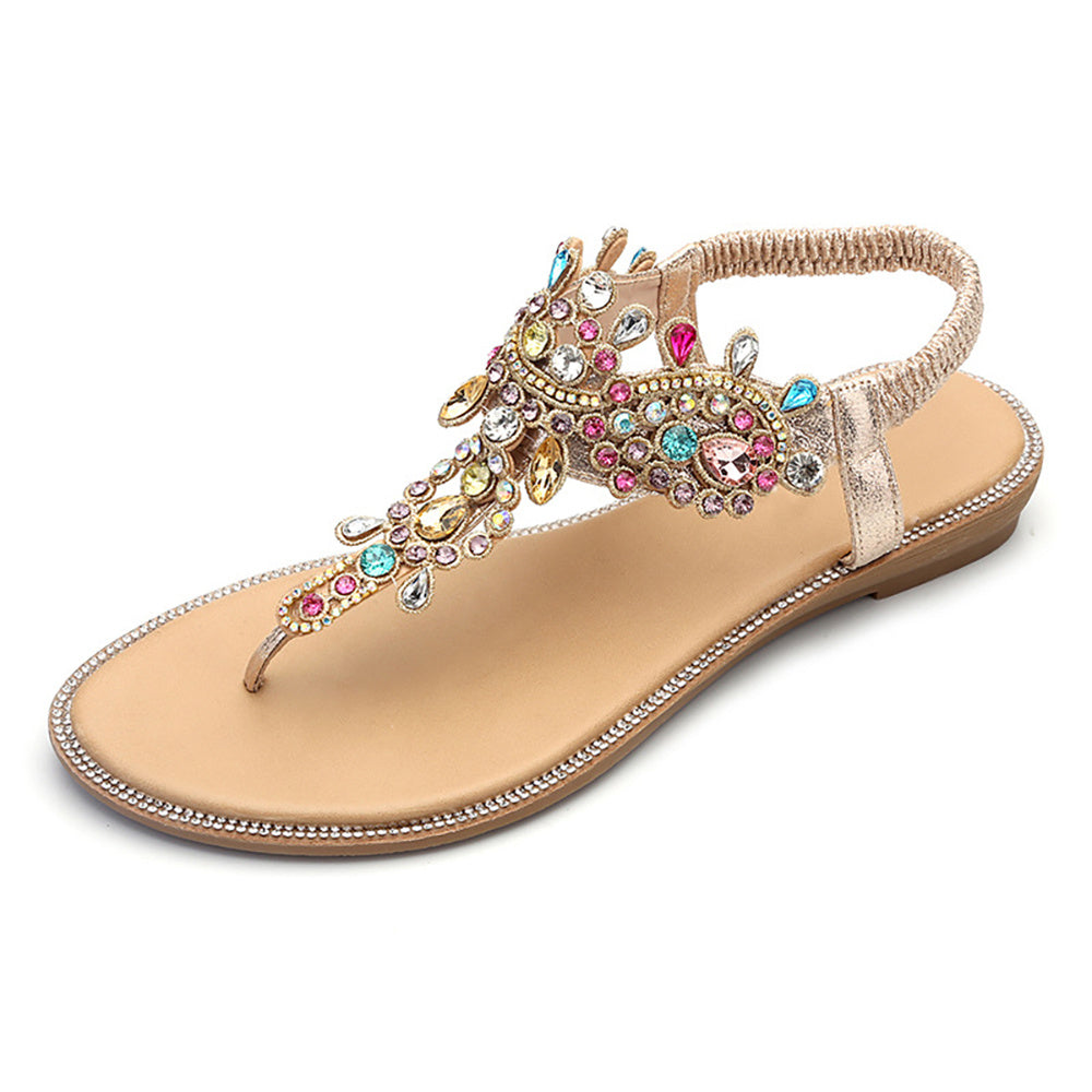 Jewelled Flat Sandal Shoes