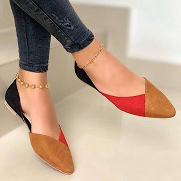 Color Block Flat Shoes