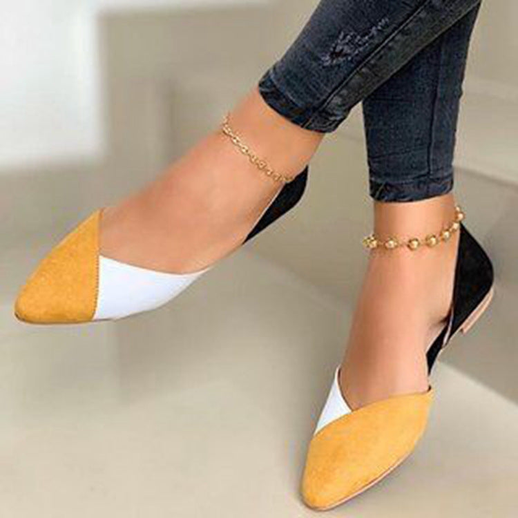 Color Block Flat Shoes