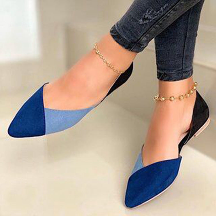 Color Block Flat Shoes