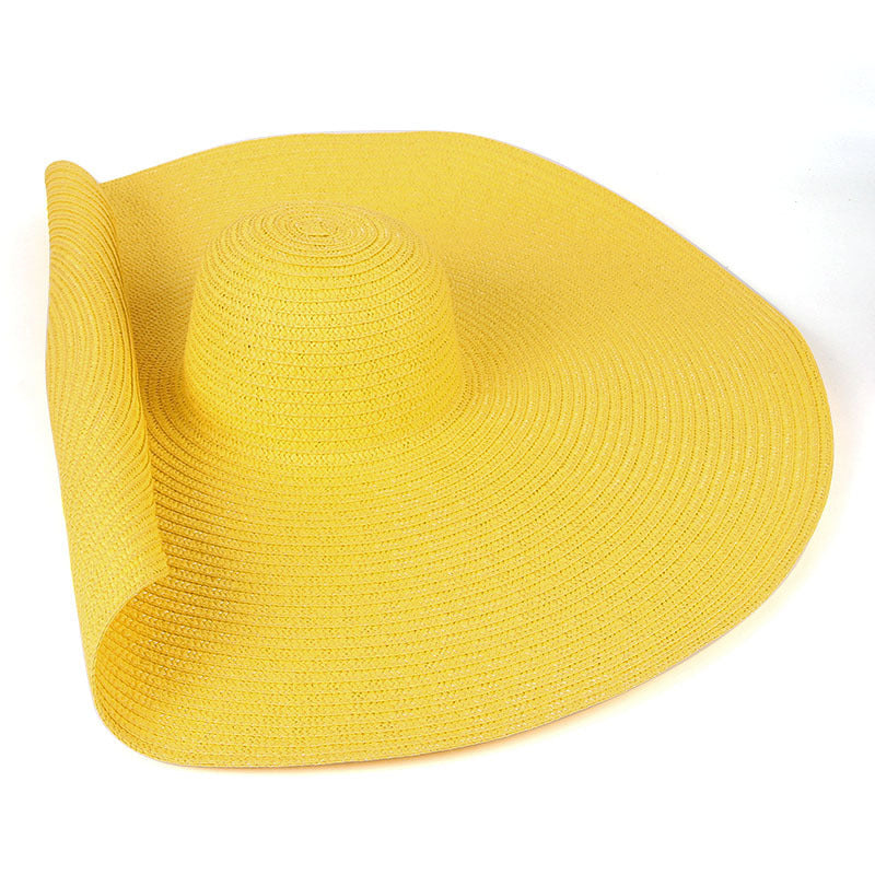 Sombrero de paja grande extragrande de ala ancha