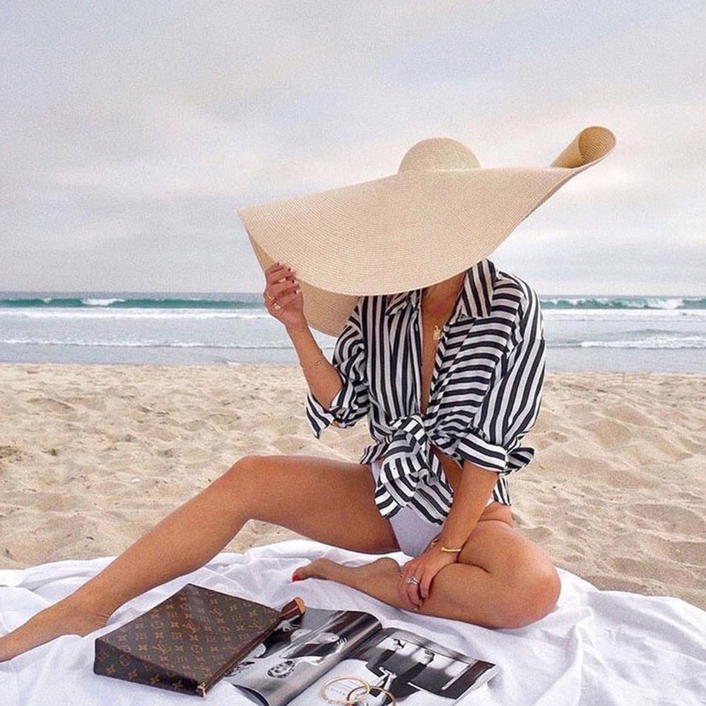 Wide Brim Oversized Large Straw Hat