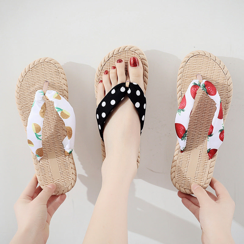 Cloth Flip-Flop Sandals