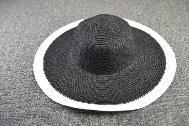 Sombrero de paja grande extragrande de ala ancha