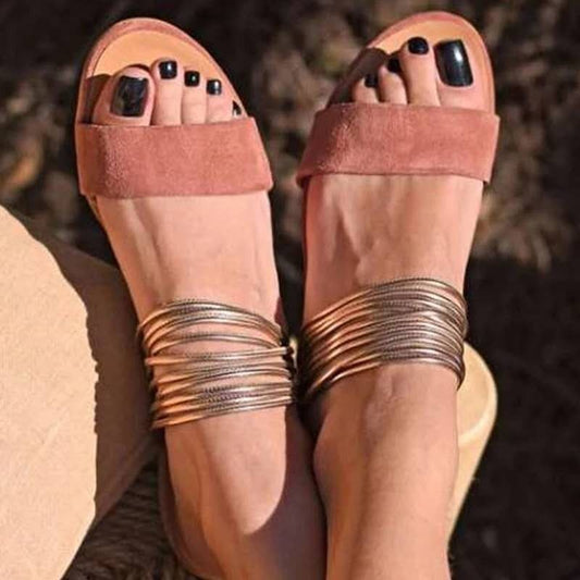 Sandalias de tacón plano