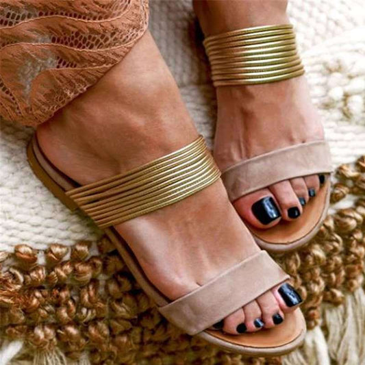 Sandalias de tacón plano