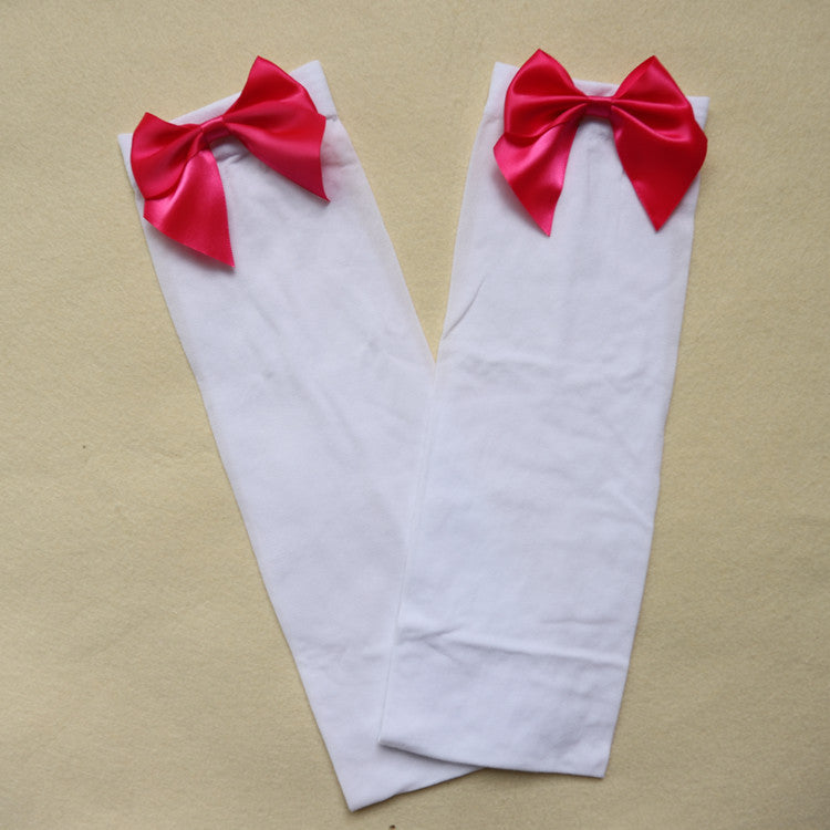 Bowknot Thigh High Socks