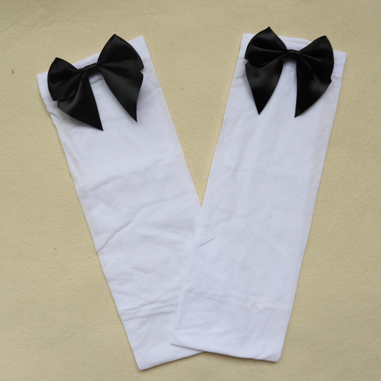 Bowknot Thigh High Socks