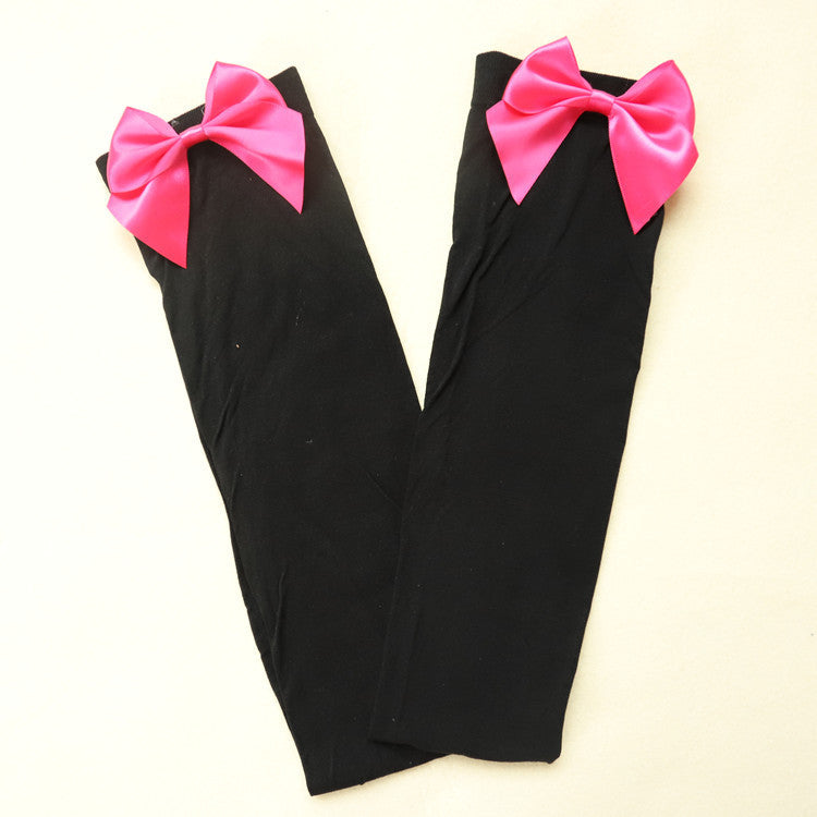 Bowknot Thigh High Socks