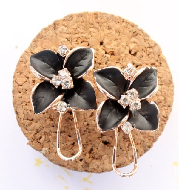 Flower Clip On Earrings