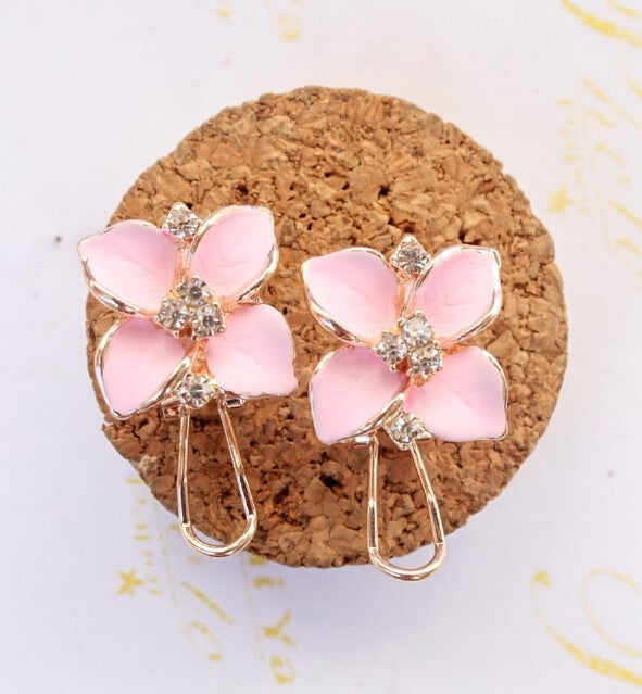 Flower Clip On Earrings