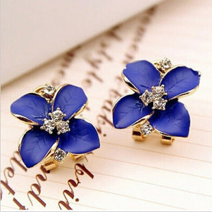 Flower Clip On Earrings