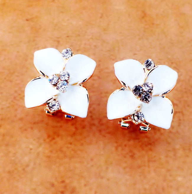 Flower Clip On Earrings