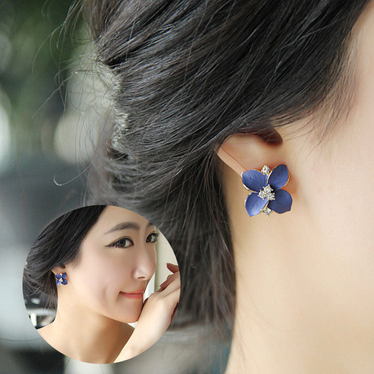 Flower Clip On Earrings