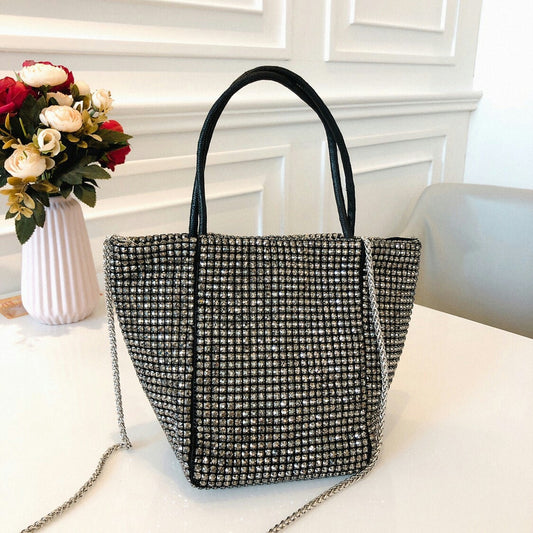 Rhinestone Chain Shoulder Bag