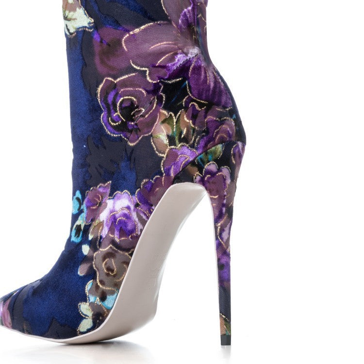 Botas con estampado floral