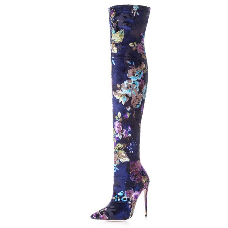 Botas con estampado floral