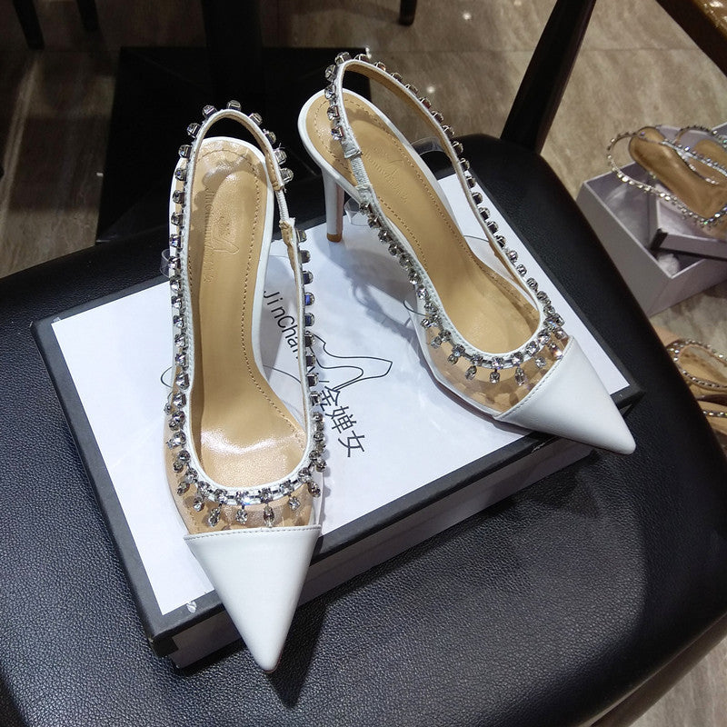 Diamond Chain High Heel Shoes