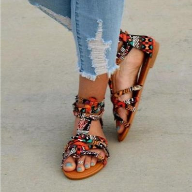 Print Flat Heel Shoes