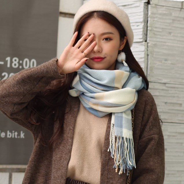Cashmere-like Thermal Plaid Scarf