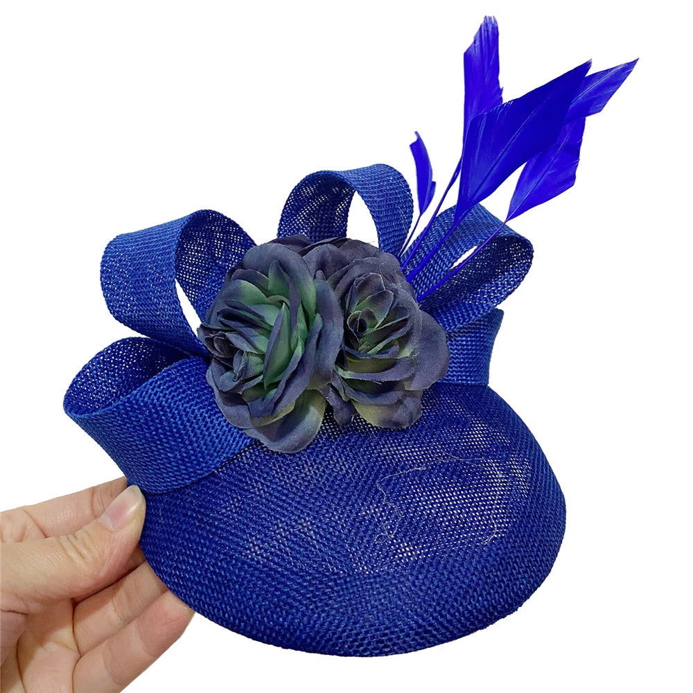 Flower Feather Fascinator Hat