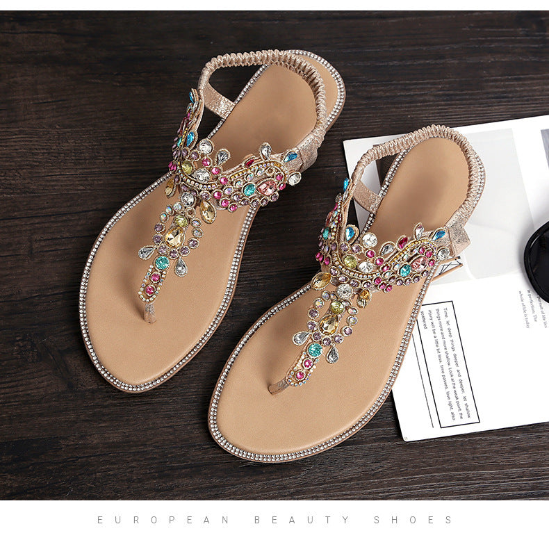 Jewelled Flat Sandals