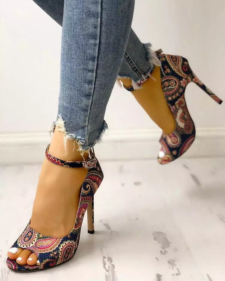 Print High Heel Shoes