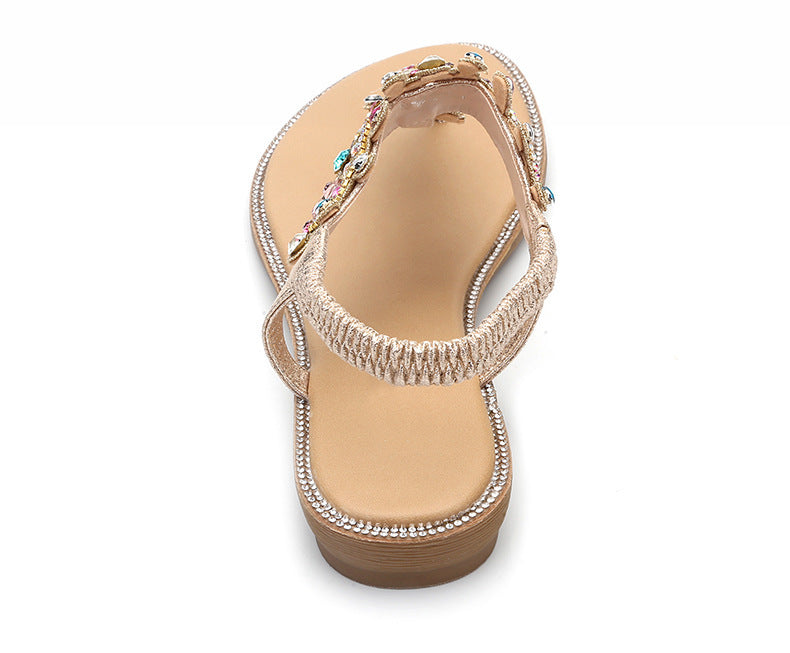 Jewelled Flat Sandal Shoes