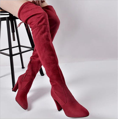 Suede Over The Knees Boots