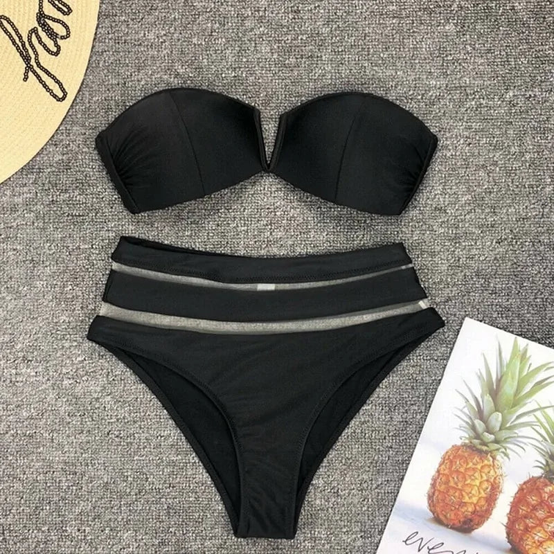 Padded Hollow Bikini Set