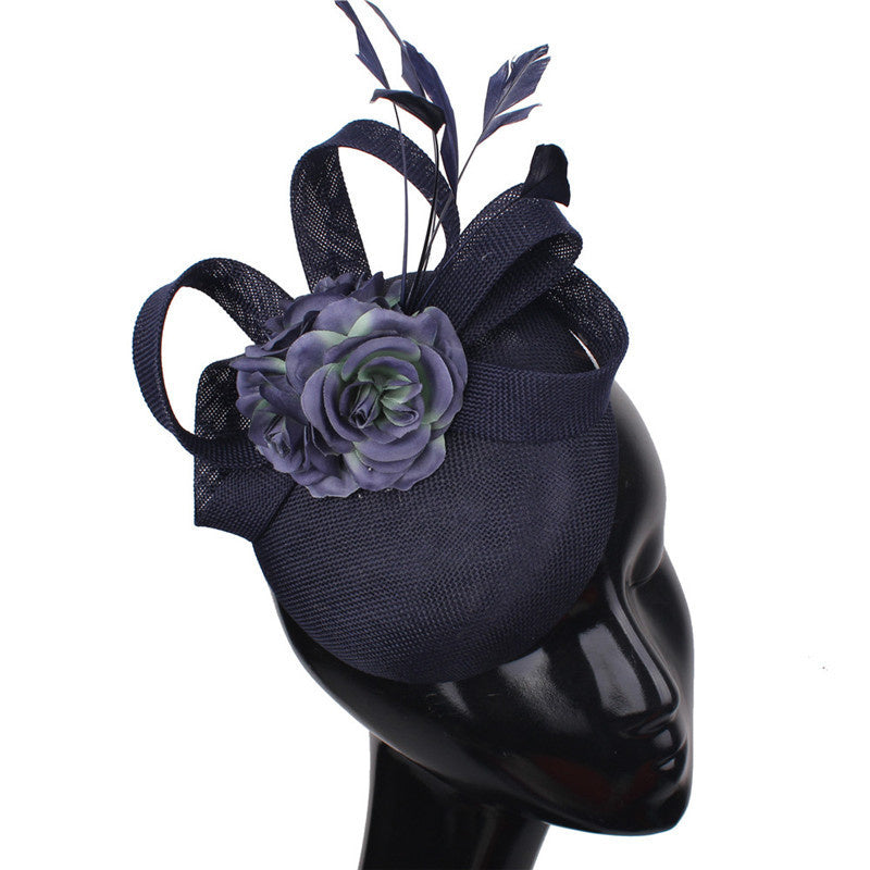 Flower Feather Fascinator Hat