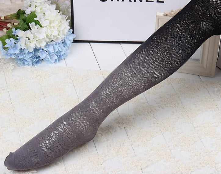 Gradient Colour Hollow Anti-hook Silk Jacquard Pantyhose Lace Tights