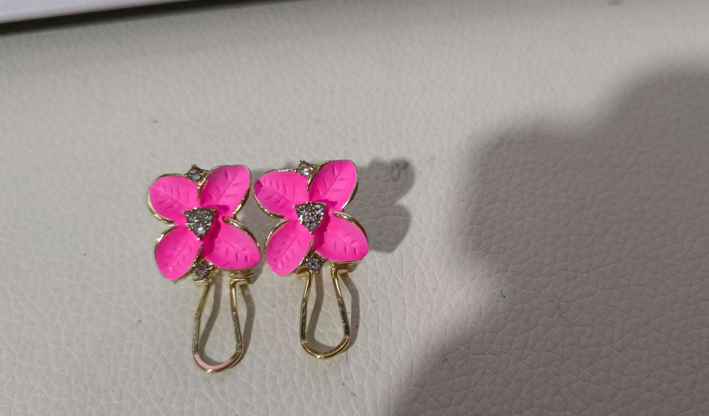 Flower Clip On Earrings